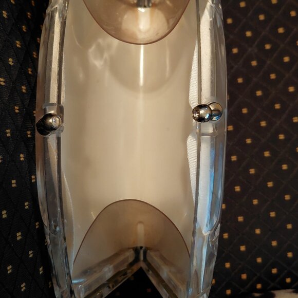 Elegant Vintage Lucite White/liner Clutch Snap Closure  SO CUTE - Picture 5 of 6
